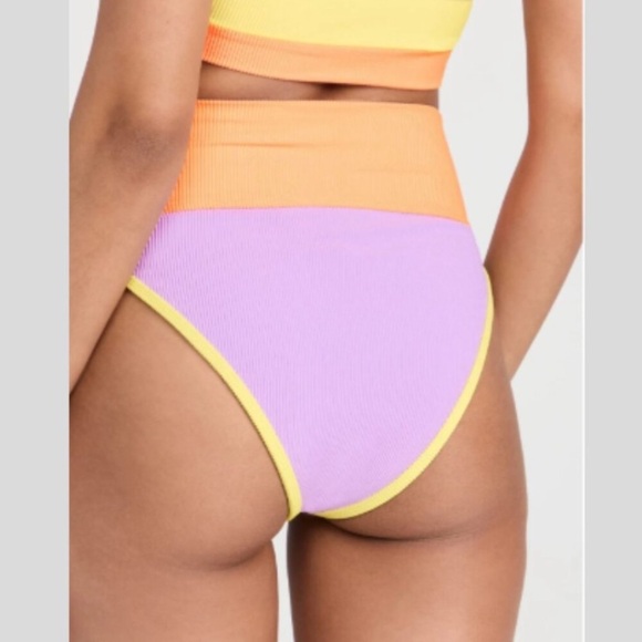 New! Beach Riot Emmy Purple Sundazed colorblock Bikini Bottom 24869 - Picture 1 of 8